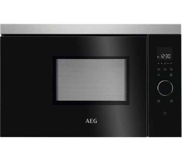 TieDex UK AEG MBB1756SEM Built-in Solo Microwave - Black & Stainless Steel