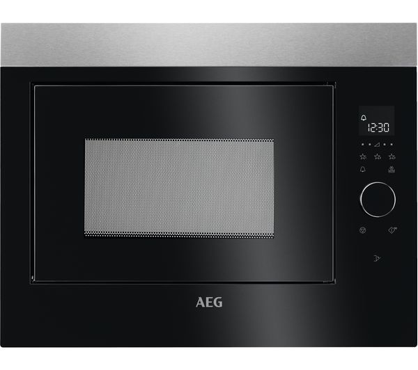 TieDex UK AEG MBE2658SEM Built-in Solo Microwave - Black & Stainless Steel