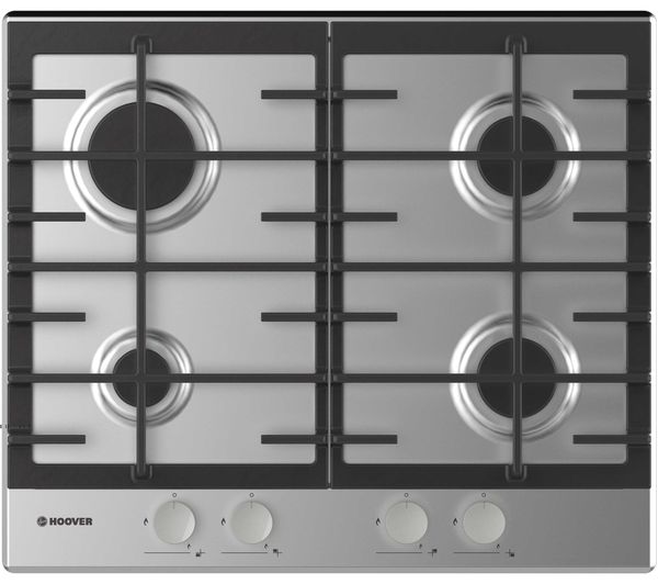 TieDex UK HOOVER H-HOB 300 GAS HHG6BRMX 60 cm Gas Hob - Stainless Steel