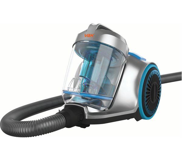 TieDex UK VAX Pick Up Pet CVRAV013 Cylinder Bagless Vacuum Cleaner - Silver & Blue