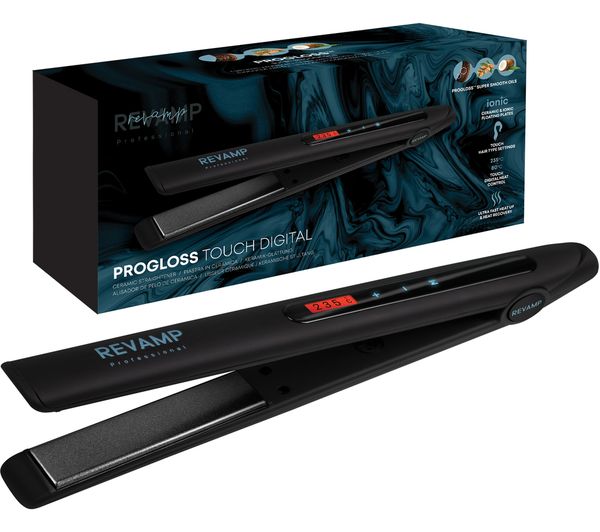 TieDex UK REVAMP Progloss Touch Digital ST-1500 Hair Straightener - Black