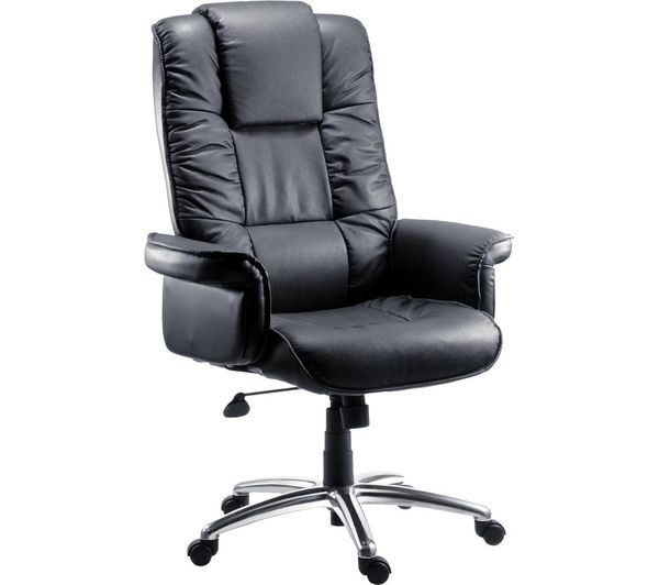 TieDex UK TEKNIK Lombard Bonded Leather Tilting Executive Chair - Black