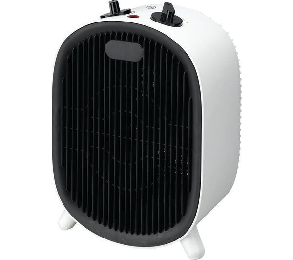 TieDex UK ESSENTIALS C20FHW20 Fan Heater - Black & White