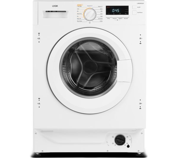 TieDex UK LOGIK LI8W6D20 Integrated 8 kg Washer Dryer