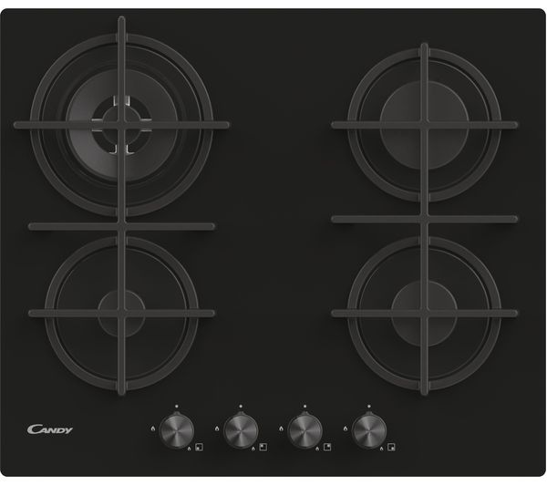 TieDex UK CANDY CDK6GR4PBB 60 cm Gas Hob - Black