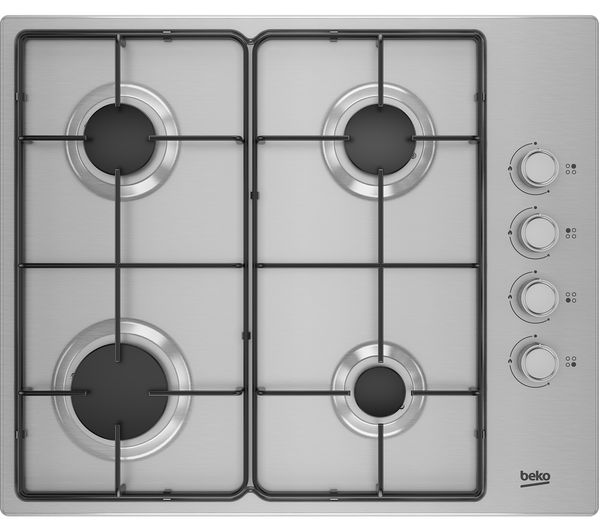 TieDex UK BEKO HIBG64120SX 61 cm Gas Hob - Stainless Steel