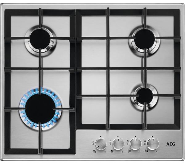 TieDex UK AEG HGB64200SM 60 cm Gas Hob - Stainless Steel