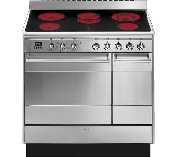 TieDex UK SMEG Concert SUK92CMX9 90 cm Electric Ceramic Range Cooker - Stainless Steel