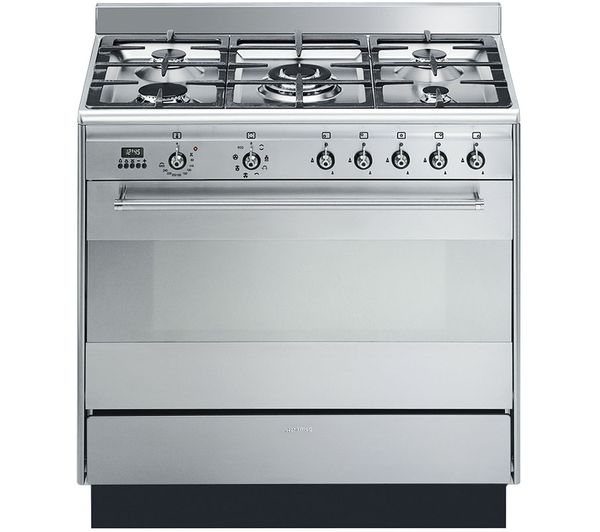 TieDex UK SMEG SUK91MFX9 Concert 90 cm Dual Fuel Range Cooker - Stainless Steel