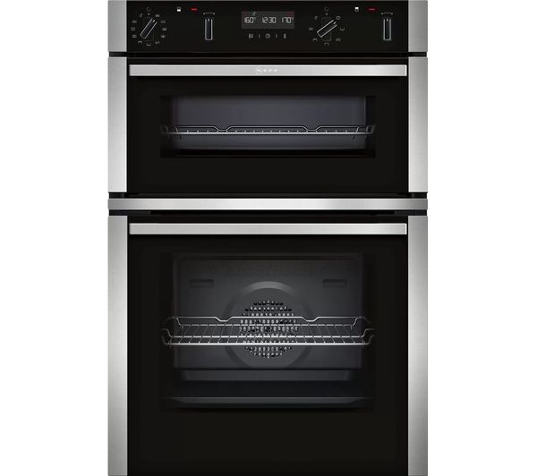 TieDex UK NEFF N50 U2ACM7HH0B Electric Double Pyrolytic Smart Oven - Stainless Steel