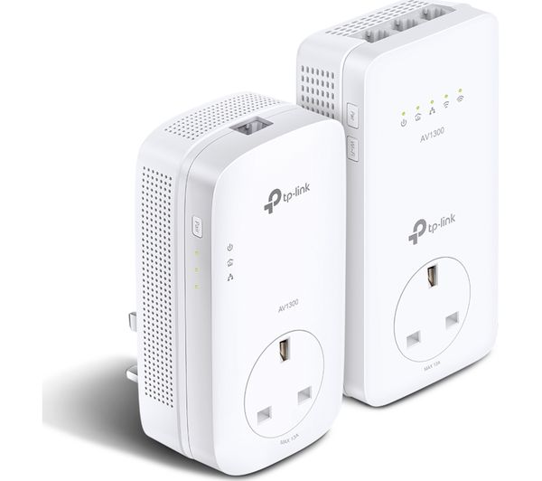 TieDex UK TP-LINK TL-WPA8631P AV1300 WiFi Powerline Adapter Kit - Twin Pack