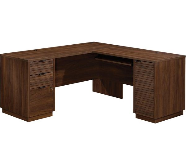 TieDex UK TEKNIK Elstree 5426914 L-Shaped Desk - Spiced Mahogany