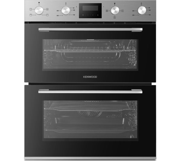 TieDex UK KENWOOD KBUDOX21 Electric Built-under Double Oven - Black & Stainless Steel