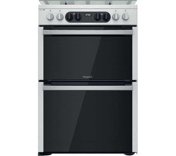 TieDex UK HOTPOINT Multiflow HDM67G8C2CX 60 cm Dual Fuel Cooker - Stainless Steel