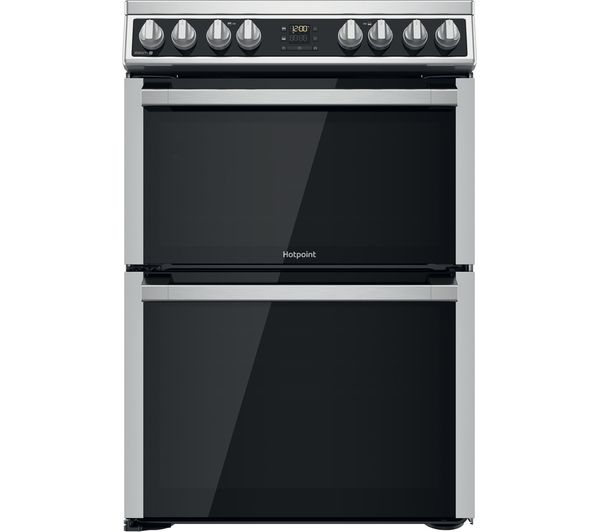 TieDex UK HOTPOINT Multiflow HDM67V8D2CX 60 cm Electric Ceramic Cooker - Stainless Steel