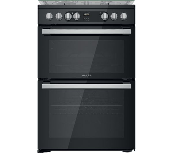 TieDex UK HOTPOINT Multiflow HDM67G9C2CSB 60 cm Dual Fuel Cooker - Black