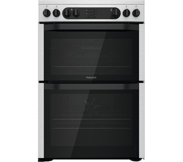 TieDex UK HOTPOINT Multiflow HDM67V9DCX/UK 60 cm Electric Ceramic Cooker - Stainless Steel