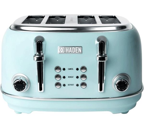 TieDex UK HADEN Heritage 194244 4-Slice Toaster - Turquoise