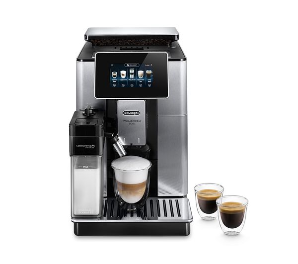 TieDex UK DELONGHI PrimaDonna Soul ECAM610.75 Smart Bean to Cup Coffee Machine - Silver & Black