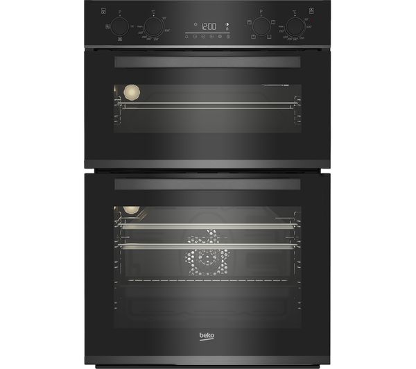 TieDex UK BEKO Pro RecycledNet BBXDF29300Z Electric Double Oven - Black Steel