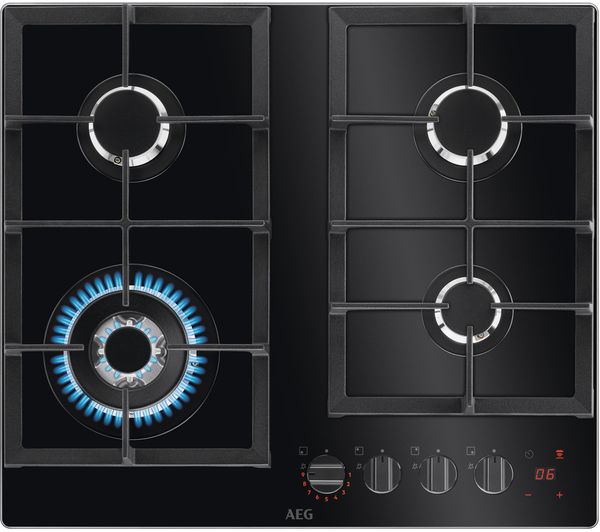 TieDex UK AEG HKB64450NB 59 cm Gas Hob - Black