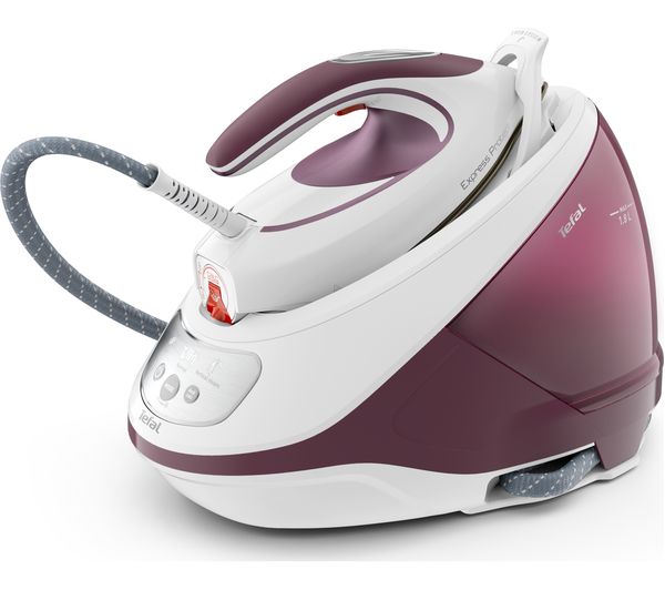 TieDex UK TEFAL Express Protect SV9201 Steam Generator Iron - White & Burgundy