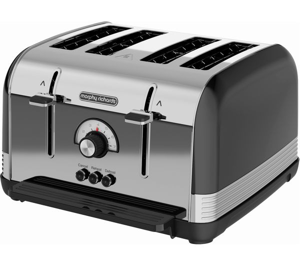 TieDex UK MORPHY RICHARDS Venture Retro 240331 4-Slice Toaster - Black