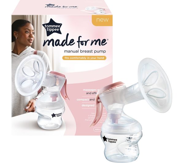 TieDex UK TOMMEE TIPPEE Made for Me Single Manual Breast Pump - White & Purple