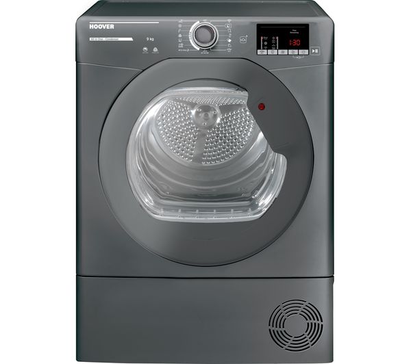 TieDex UK HOOVER H-Dry 300 HLE C9DRGR WiFi-enabled 9kg Condenser Tumble Dryer - Graphite