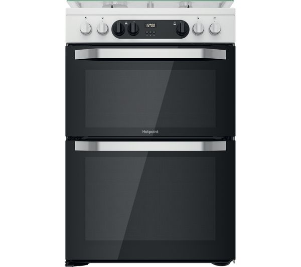 TieDex UK HOTPOINT Multiflow HDM67G9C2CW 60 cm Dual Fuel Cooker - White