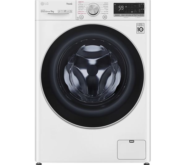 TieDex UK LG EZDispense TurboWash with AI DD V7 F4V709WTSA WiFi-enabled 9 kg 1400 Spin Washing Machine - White