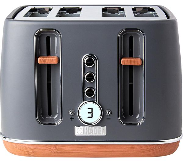 TieDex UK HADEN Dorchester 201317 4-Slice Toaster - Pebble Grey