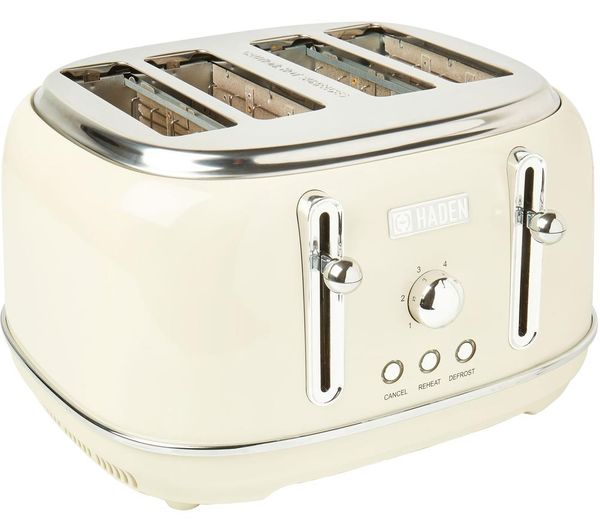 TieDex UK HADEN Highclere 197252 4-Slice Toaster - Cream