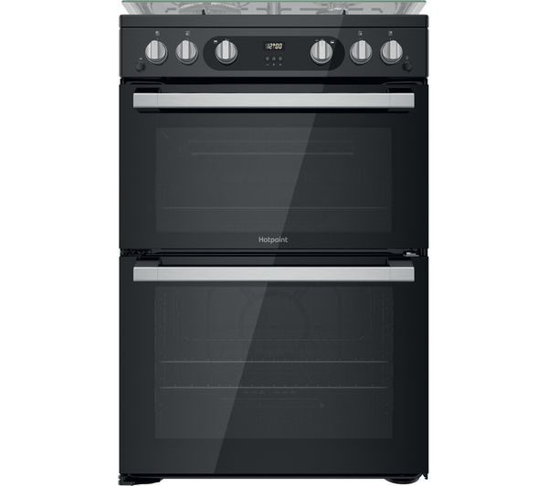 TieDex UK HOTPOINT HDM67G0C2CB 60 cm Gas Cooker - Black