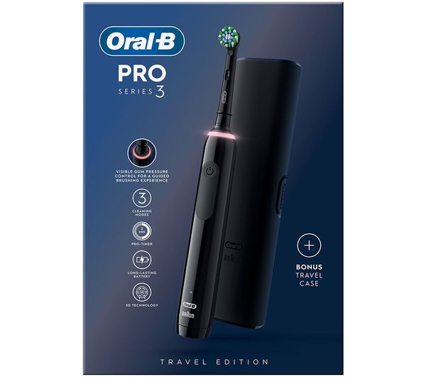 TieDex UK ORAL B Pro 3 3500 Electric Toothbrush - Black