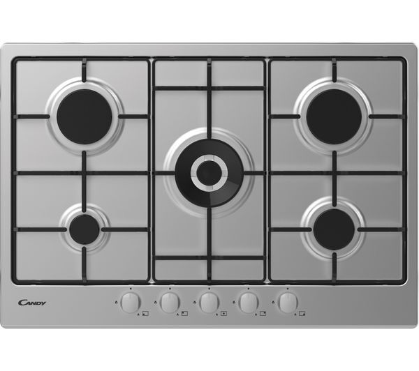 TieDex UK CANDY CHW74WX 75 cm Gas Hob - Silver