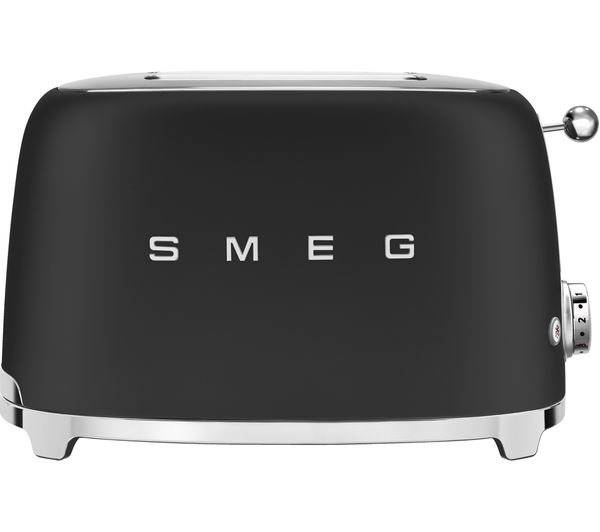 TieDex UK SMEG 50's Retro TSF01BLMUK 2-Slice Toaster - Matt Black