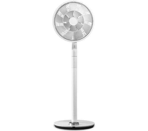 TieDex UK DUUX Whisper Flex Ultimate DXCF15UK 13.8” Smart Cordless Pedestal Fan with Battery Pack - White