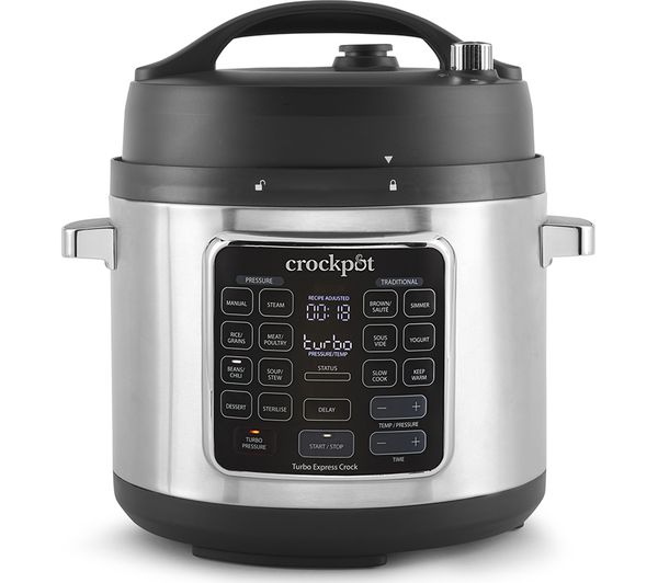 TieDex UK CROCK-POT Turbo Express CSC062 Pressure Cooker - Stainless Steel