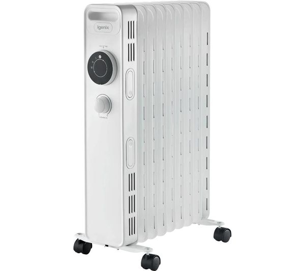 TieDex UK IGENIX IG2620 Portable Oil-Filled Radiator - White