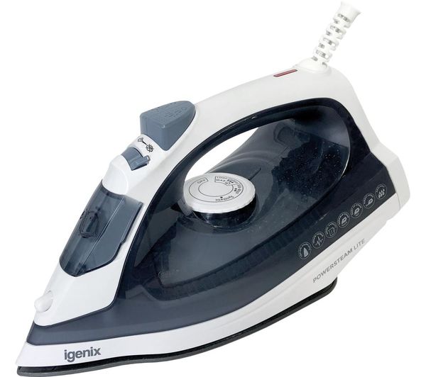 TieDex UK IGENIX PowerSteam Lite IG3116 Steam Iron - White & Blue