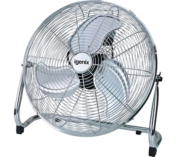 TieDex UK IGENIX DF1800 Portable 18" Floor Fan - Chrome