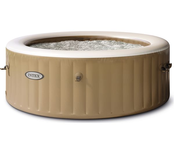 TieDex UK INTEX Pure Spa Bubble Massage Inflatable Hot Tub - 8 people, Khaki