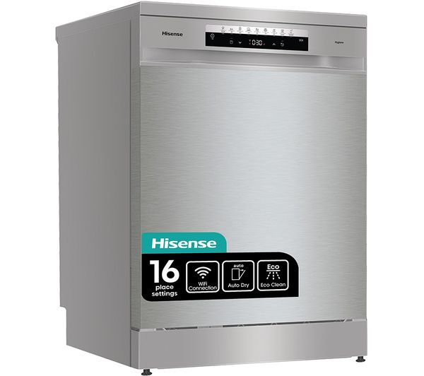 TieDex UK HISENSE HS673C60XUK Full-size WiFi-enabled Dishwasher - Stainless Steel