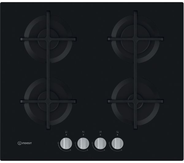 TieDex UK INDESIT ING 61T/BK UK 59 cm Gas Hob - Black