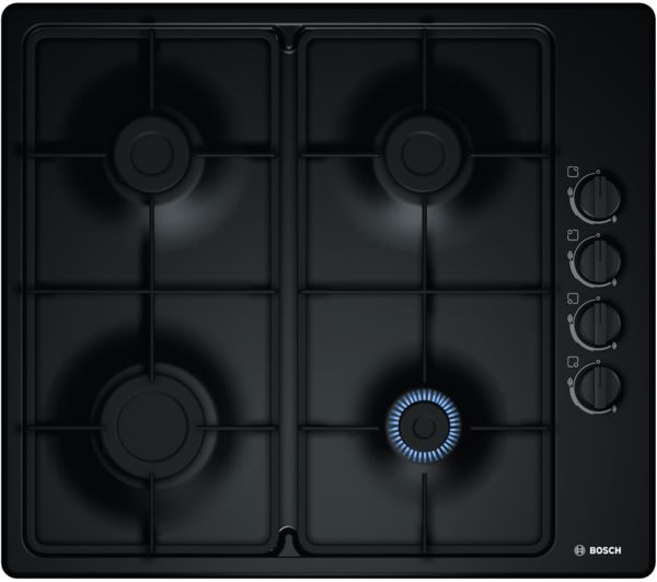 TieDex UK BOSCH Series 2 PBP6B6B60 58 cm Gas Hob - Black