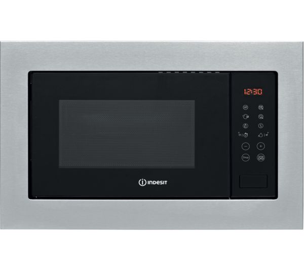 TieDex UK INDESIT Push&Go MWI 125 GX UK Built-in Microwave with Grill - Stainless Steel