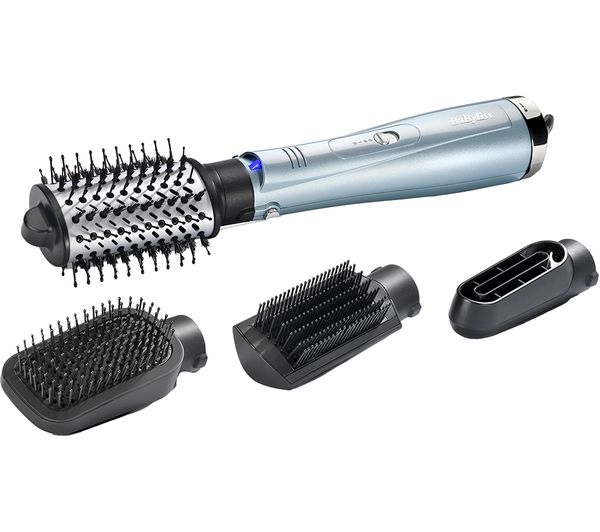 TieDex UK BABYLISS 2774U Hydro-Fusion Anti-Frizz 4-in-1 Hair Dryer Brush - Silver & Black