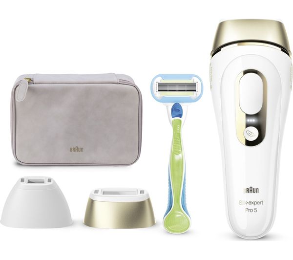 TieDex UK BRAUN Silk-expert Pro 5 PL5124 IPL Hair Removal System - White & Gold