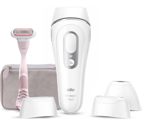 TieDex UK BRAUN Silk-expert Pro 3 PL3233 IPL Hair Removal System - White & Silver